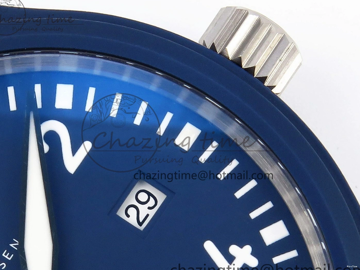 MIROTIME 0418 Original Pilot’s Watch Laureus Blue Ceramic IW328101 ZF 1:1 Best Edition on Blue Nylon Strap A 7027